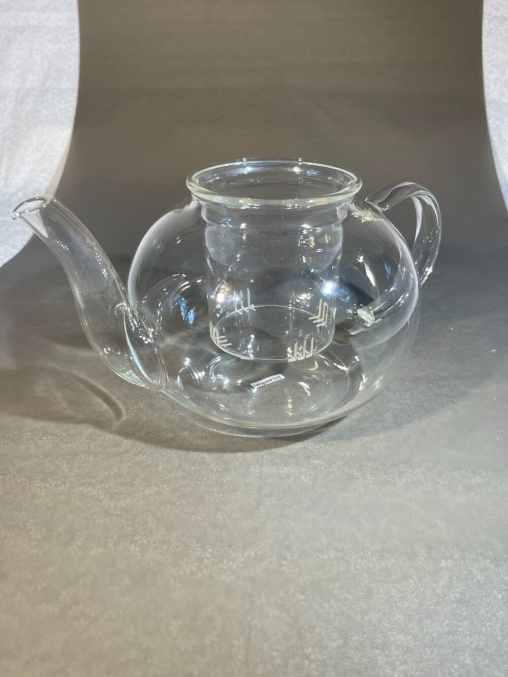 Imperial Clear Glass Teapot with Infuser (No lid) 5" (#737)